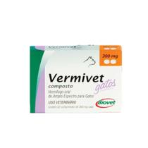 Vermivet 300 mg - Vermífugo Para Gatos - 2 Comprimidos - Biovet