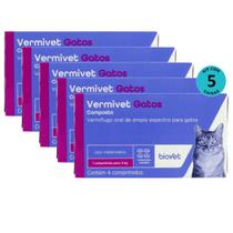 Vermivet 300mg com 4 Comprimidos Kit com 5 caixas