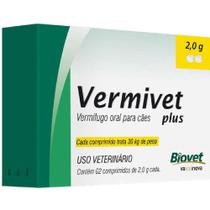 Vermivet Plus 2,0 g 30 kg - 2 comprimidos - Biovet