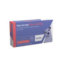 Vermivet Plus 660mg Vermífugo para Cães até 10kg Biovet 04 Comprimidos Vermivet Plus 660mg Vermífugo para Cães até 10kg Biovet 04 Comprimidos