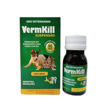 Vermkill Composto Suspensão 20ml com seringa dosadora - Vermífugo para cães e gatos - Ação rápida e dose única