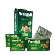 Vermkill Composto - Vermífugo para cães e gatos c/ 4 comprimidos - Ação rápida e dose única