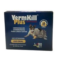 VermKill Plus caixa c/48 comprimidos - Vermífugo cães e gatos