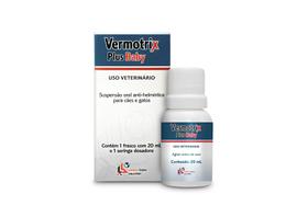 Vermotrix Plus Baby - 1 Frasco de 20ml - Vermífugo Líquido para Cães e Gatos - Lema Injex