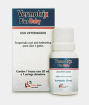 Vermotrix Plus Baby - 6 Frascos de 20ml cada - Vermífugo Líquido para Cães e Gatos