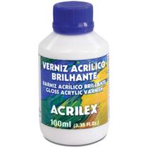 Verniz Acrílico Brilhante 100ML Acabamento para Artesanato, Pacote com 06