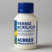 Verniz Acrílico Brilhante Acrilex 100ml Proteção e Brilho para Artesanato