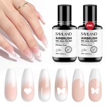 Verniz de unhas Airbrush Gel SAVILAND Advanced White 20mL x2