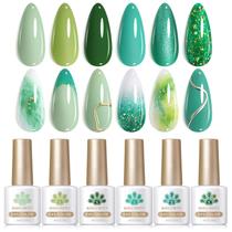 Verniz de unhas em gel Born Pretty Christmas Carnival Evergreen 7mL x6 Verniz de unhas em gel Born Pretty Christmas Carnival Evergreen 7mL x6