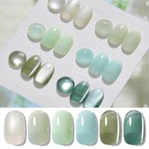 Verniz de unhas em gel Born Pretty Green Jelly Transparent 6 cores Verniz de unhas em gel Born Pretty Green Jelly Transparent 6 cores