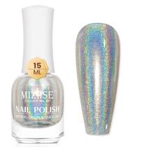 Verniz de Unhas MIZHSE Holográfico Prata com Glitter - 15ml Verniz de Unhas MIZHSE Holográfico Prata com Glitter - 15ml