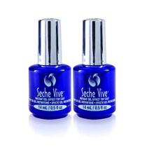 Verniz de unhas Top Coat Seche Vive Gel Effect, pacote com 2 unidades Verniz de unhas Top Coat Seche Vive Gel Effect, pacote com 2 unidades