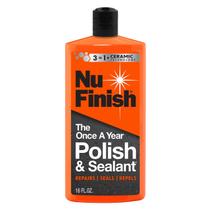 Verniz e selante de pintura para automóveis Nu Finish uma vez por ano 480 ml Verniz e selante de pintura para automóveis Nu Finish uma vez por ano 480 ml