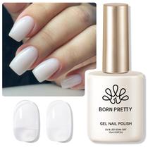 Verniz em Gel Born Pretty Milky White 15ml - Sem Hema, Livre de Tóxicos