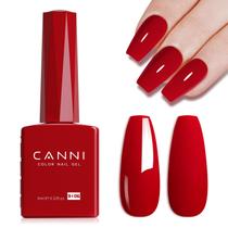 Verniz em Gel CANNI - Vermelho Marrom - Alta Brilho - 10ml