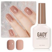 Verniz em Gel GAOY Nude Brown 16ml - Soak Off para Manicure