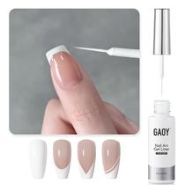 Verniz em Gel GAOY White Swirl Art Liner 8ml - Pincel Fino