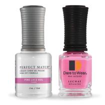 Verniz em gel LECHAT Perfect Match Pink Lace Véu de 15 mL (PMS49)