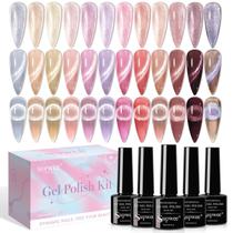 Verniz em Gel para Unhas SUPWEE Crystal Cat Eye - 12 Cores de 7ml com Ímã