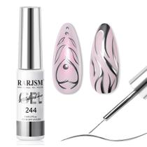 Verniz em Gel RARJSM - Prata Metálica 8ml - Efeito Espelho Cromado