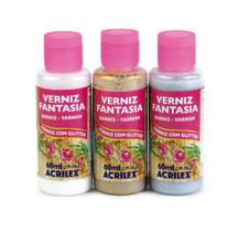 Verniz Fantasia Brilhante com Glitter Acrilex 60ml