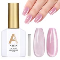 Verniz Gel Unha AILLSA Pink Cat Eye 15ml com Ímã GF27