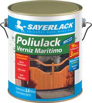 Verniz Maritimo Base Água Poliulack 3,6l Transparente Sayer