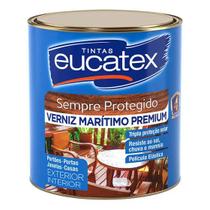 Verniz Marítimo Premium Eucatex Brilhante Uso Geral Proteção Acabamento para Madeira 900ml
