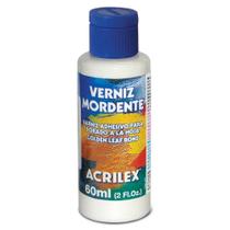 Verniz Mordente 60ml Acrilex para Fixar de Folhas de Ouro