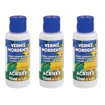 Verniz Mordente Acrilex 60ml - Kit Econômico com 3 unidades Verniz Mordente Acrilex 60ml - Kit Econômico com 3 unidades