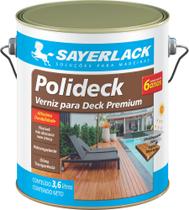 Verniz para Deck Premium Polideck Natural Semibrilho 3,6L Sayerlack Altíssima Durabilidade