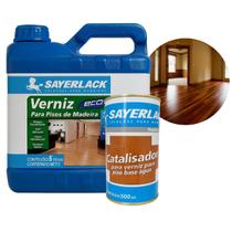Verniz Para Pisos de Madeira Base Àgua 5lt + Catalisador Sayerlack