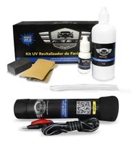 Verniz para recuperação De Faróis e Lanternas a Vapor Uv Polimero azul kit fácil hobby prático faça 10 aplicações recupera brilho amarelos e trincado