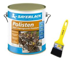 Verniz Polisten Transparente 3,6l + Trincha Média 519 Tigre