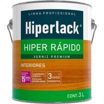 Verniz Premium Hiperlack Hiper Rapido Alto Brilho Incolor 3L Verniz Premium Hiperlack Hiper Rapido Alto Brilho Incolor 3L
