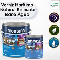 Verniz Premium Marítimo Base Água Natural Brilhante 3,6L Montana Proteção Madeira Verniz Premium Marítimo Base Água Natural Brilhante 3,6L Montana Proteção Madeira
