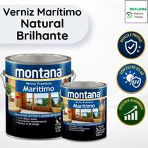 Verniz Premium Maritimo Natural Brilhante 3,6L Montana Proteção para Madeira Verniz Premium Maritimo Natural Brilhante 3,6L Montana Proteção para Madeira