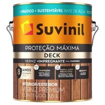 Verniz Proteção Máxima Deck Acetinado Imbuia com 0,9 Litro - 50739851 - Suvinil Verniz Proteção Máxima Deck Acetinado Imbuia com 0,9 Litro - 50739851 - Suvinil