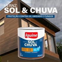 Verniz Sol e Chuva Interno e Externo Triplo Filtro Solar Base Agua 900ml e 3,6L