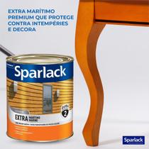 Verniz Sparlack Extra Marítimo Balance a Base dÁgua Natural Brilhante, acetinado e canela 900ML