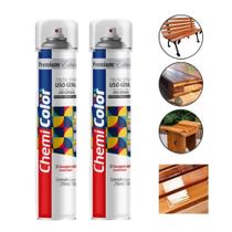 Verniz Spray Incolor Brilhante Uso Geral Tinta Chemicolor 400ml 250ml Artesanato Proteje da Brilho