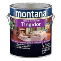 Verniz Tingidor Castanho Brilhante Duplo Fitro Solar Montana 3,6L Madeira