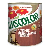 Verniz Tingidor Madeira Interior Exterior Base Água Premium Plus 900ml Brilhante Lukscolor - Imbuia