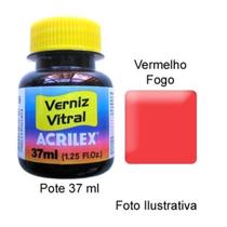 Verniz Vitral 507 Vermelho Fogo Acrilex 37ml