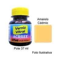 Verniz Vitral 536 Amarelo Cádmio Acrilex 37 Ml