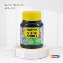 Verniz Vitral Tinta Para Vidro com 37ML cor Verde Pinheiro cód. 546 Verniz Vitral Tinta Para Vidro com 37ML cor Verde Pinheiro cód. 546