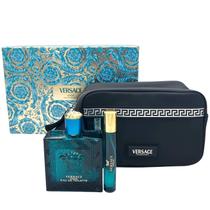 Versace Eros Kit Presente 3 Peças 100 ml EDT para Homens Versace Eros Kit Presente 3 Peças 100 ml EDT para Homens
