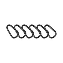 Versátil 6 peças preto tipo D gancho fivela para caminhadas ao ar livre: durável