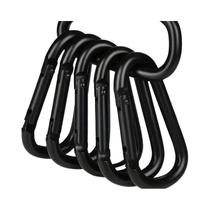 Versátil 6 peças preto tipo D gancho fivela para caminhadas ao ar livre: durável