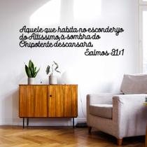 Versículo Bíblico Salmos 91:1 em MDF 6mm Vazado - Wood Art